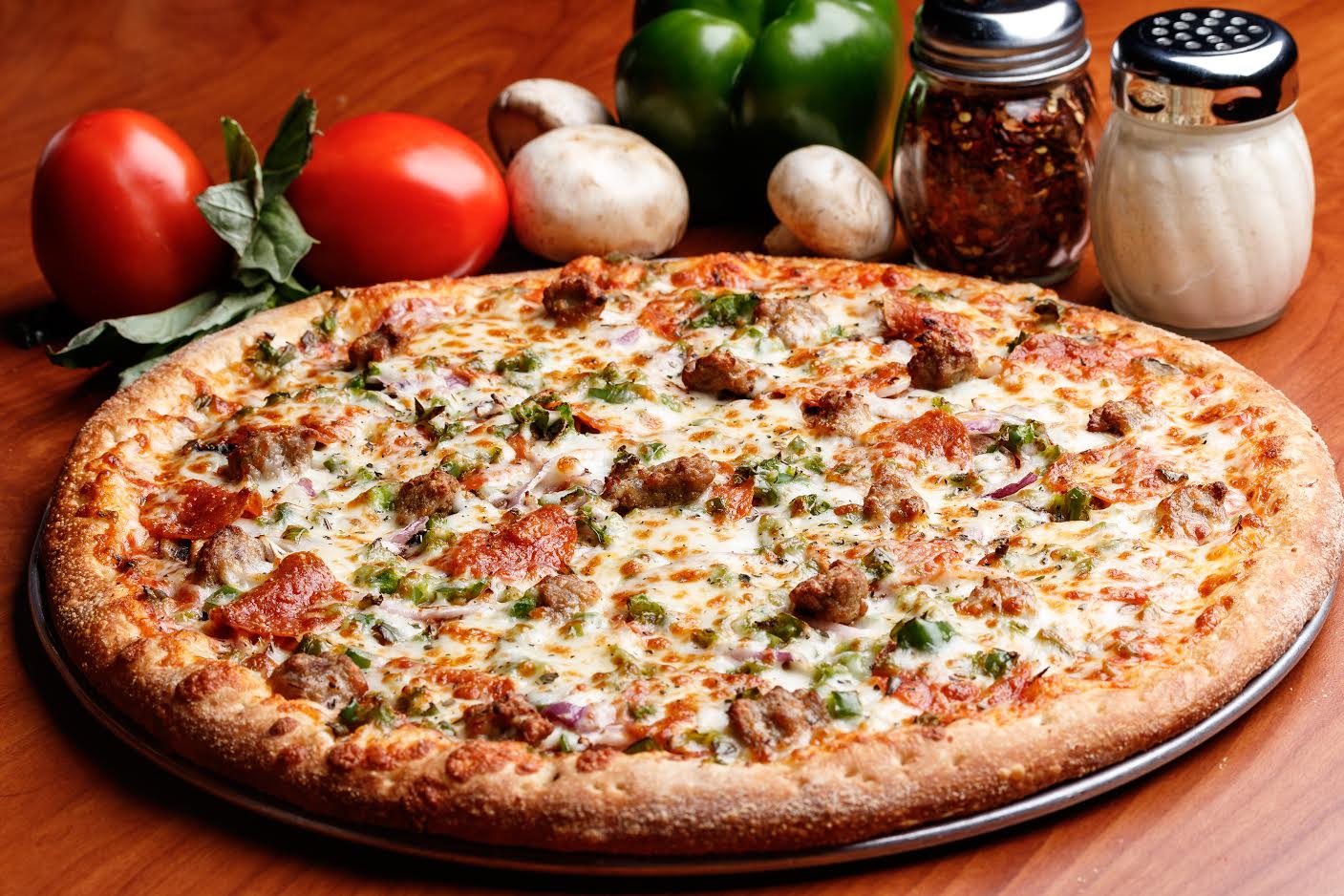 Order Build Your Own Pizza food online from Pizza Lounge store, Houston on bringmethat.com