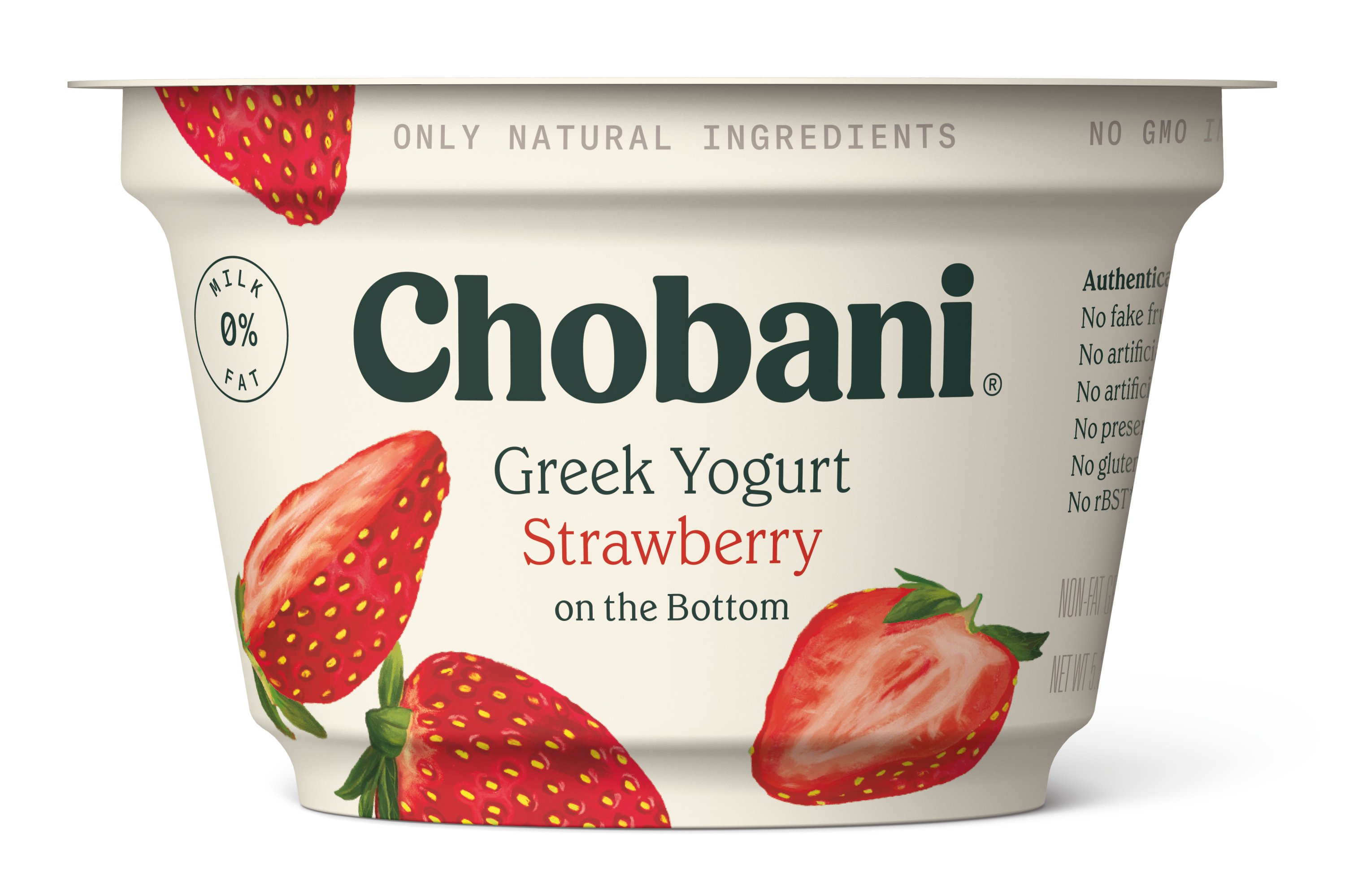 Order Chobani - Greek Yogurt - Strawberry - 4 Oz food online from Luv Mart store, Santa Cruz on bringmethat.com