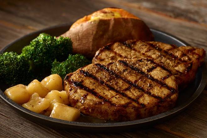 Order Mesquite-Grilled Pork Chops food online from Logan'S Roadhouse 506 store, Ruston on bringmethat.com