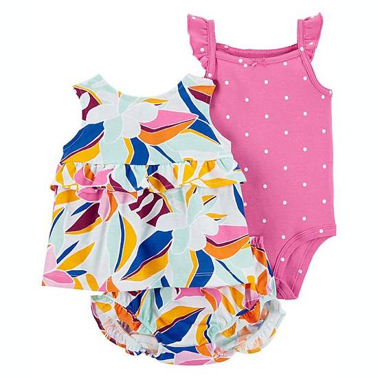 Order carter's® Size 3M 3-Piece Floral Top, Bodysuit, and Diaper Cover Set in Purple food online from Bed Bath & Beyond store, Lancaster on bringmethat.com