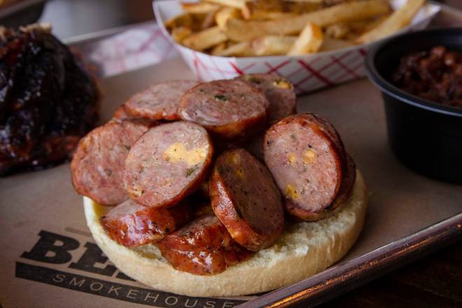 Order Reg Texas Sausage Sandwich food online from Bear Smokehouse store, New Haven on bringmethat.com