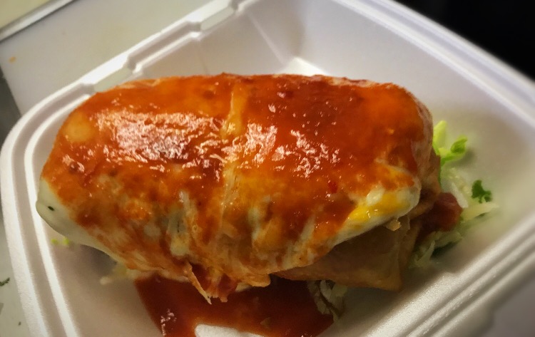 Order Chimichanga Suiza Burrito food online from Los 3 Burritos store, Dekalb on bringmethat.com