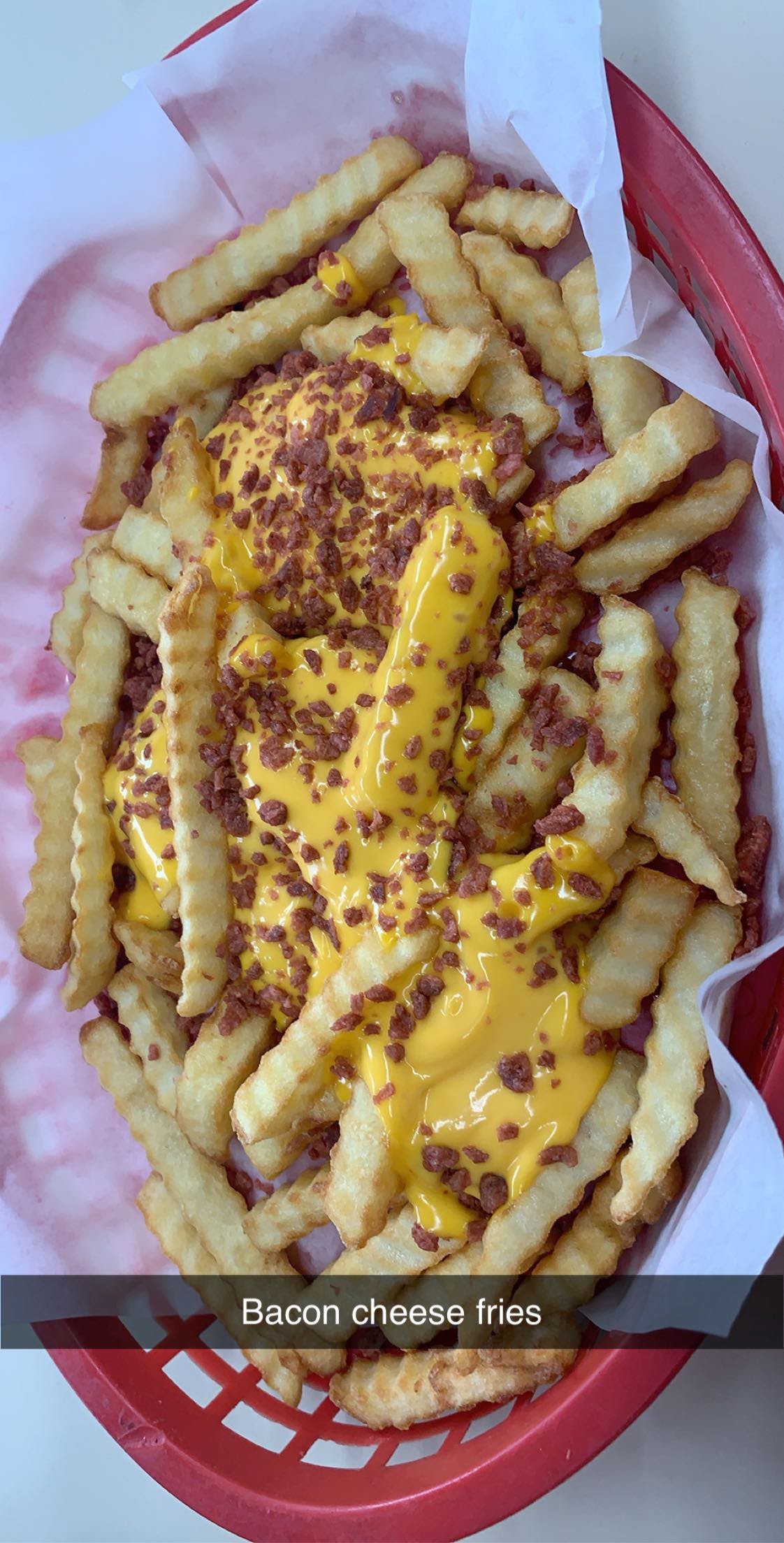 Order Cheddar Cheese & Bacon Fries - Side food online from Monty's Pizza store, Chesapeake on bringmethat.com