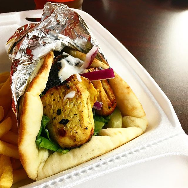Order Chicken Kabab Sandwich food online from Moe Gyro store, Hurst on bringmethat.com
