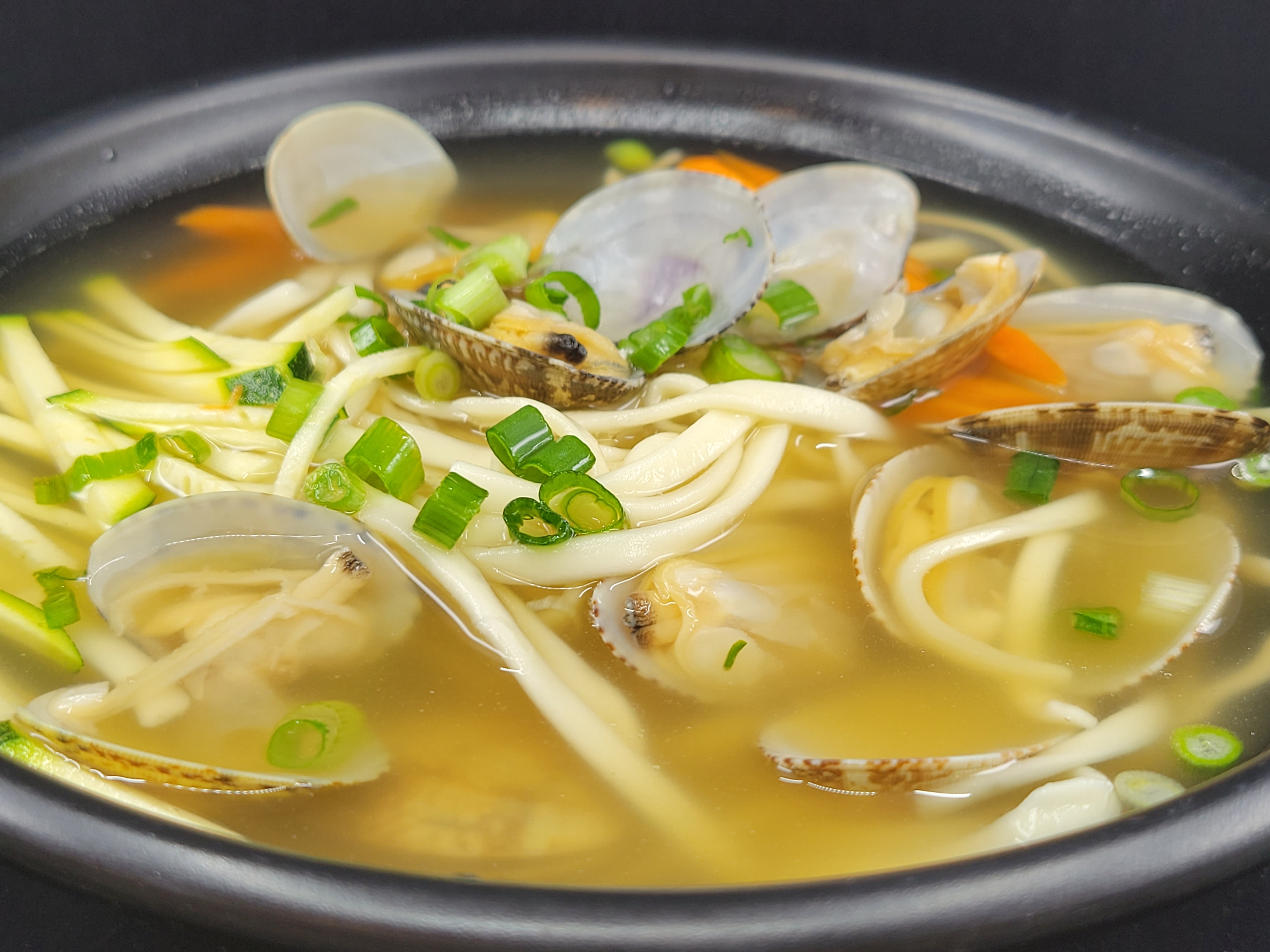 Order F23. Baby Clam Chopped Noodle in Soup / 바지락 칼국수 food online from Food Avenue store, Ridgefield on bringmethat.com