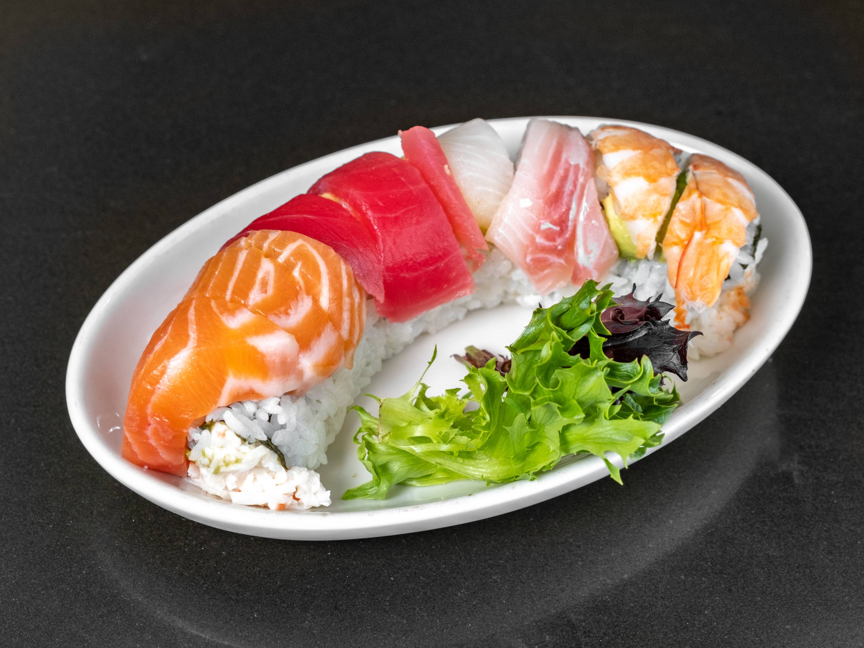 Order 26. Rainbow Roll food online from Tokyo Sushi Bbq store, Hemet on bringmethat.com