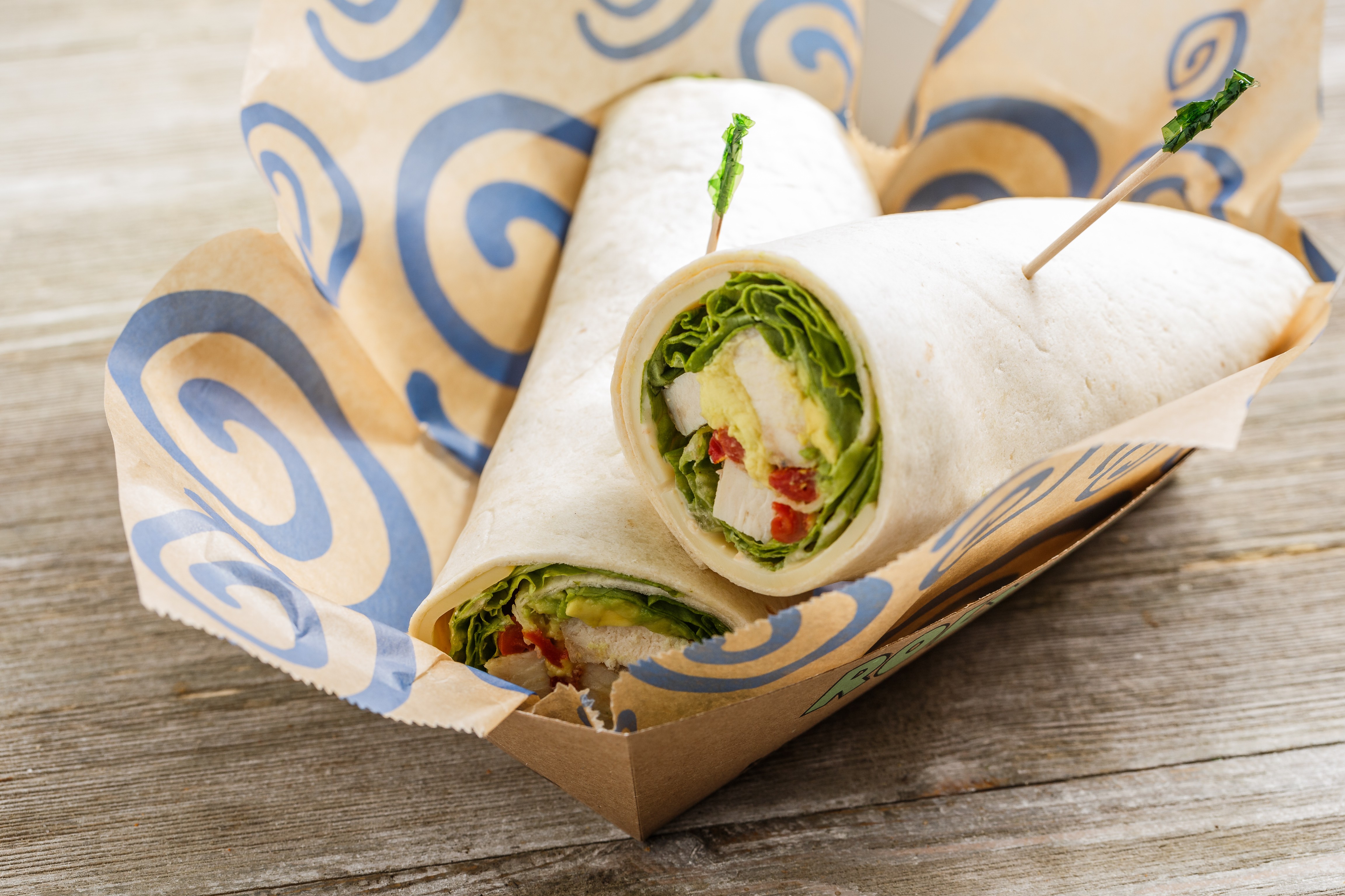 Order 27. Chicken Caesar Rolled Sandwich food online from Roly Poly store, Dallas on bringmethat.com