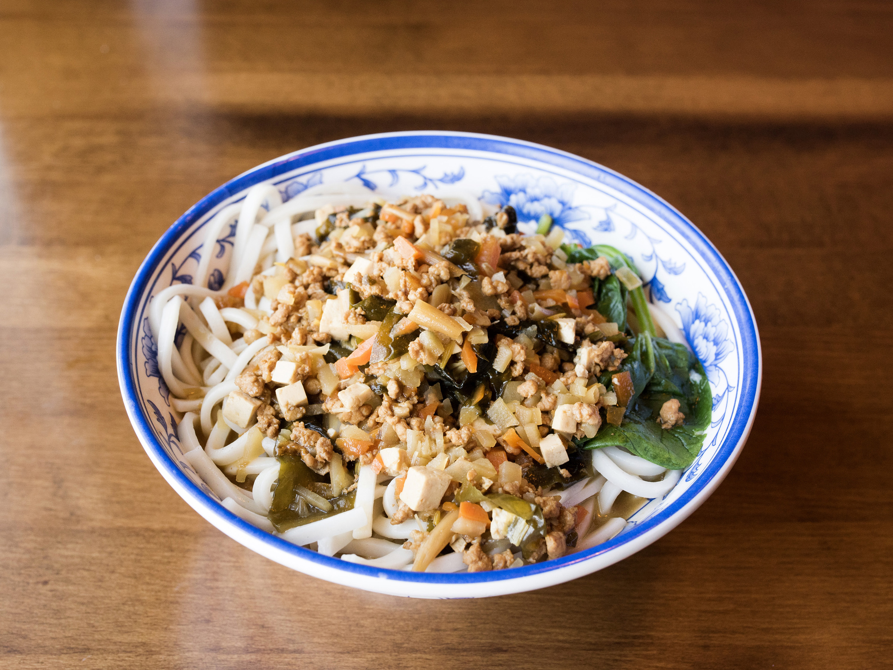 Order 3. "Bite of China" Ground Pork Noodle Soup 臊子面 food online from Kung Fu Noodle store, Dayton on bringmethat.com