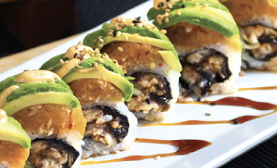 Order SUPER CATERPILLAR ROLL food online from Crazy Rockn Sushi store, Los Angeles on bringmethat.com