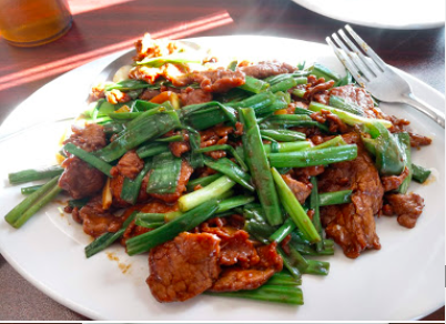 Order 10. Mala Beef food online from North Village Chinese Restaurant store, Dayton on bringmethat.com
