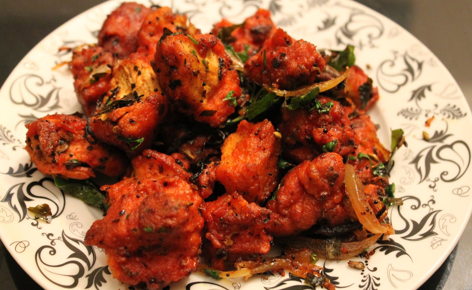 Order Andhra GONGURA Chicken Fry  (16oz) food online from Chef of India store, Jersey City on bringmethat.com