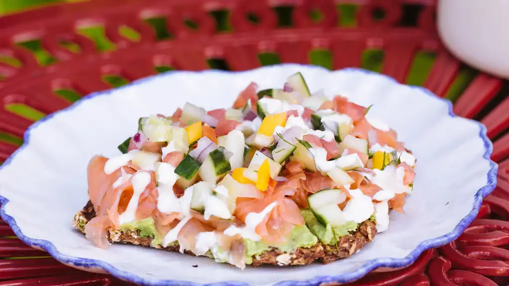 Order Smoked Salmon Avocado Toast food online from The Bakeshop On 20th store, Philadelphia on bringmethat.com