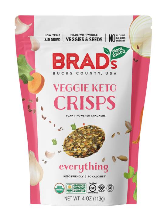 Order Brad's Plant Based Everything Veggie Keto Crisps 4oz food online from Everyday Needs by Gopuff store, Pittsburgh on bringmethat.com