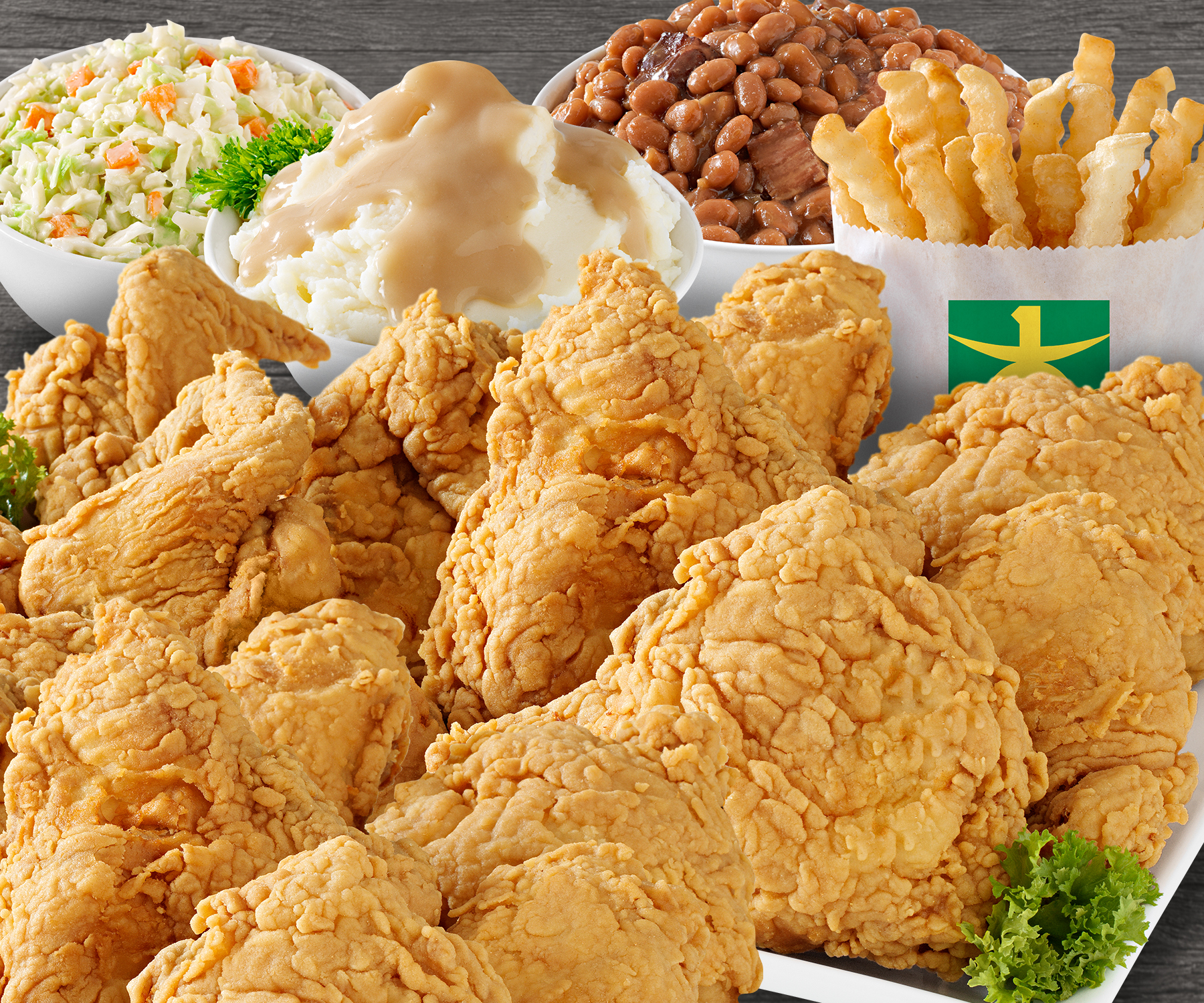Order 16 Piece Chicken with with 4 Large Sides food online from Brown's Chicken & Pasta store, Naperville on bringmethat.com