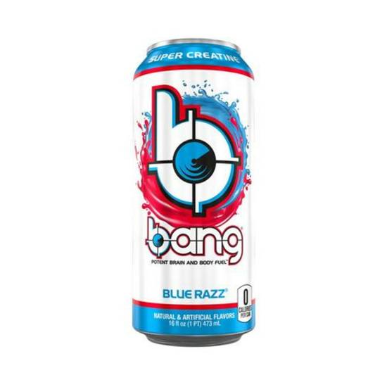 Order Bang Energy Drink - Blue Razz food online from IV Deli Mart store, Goleta on bringmethat.com
