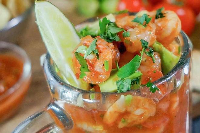 Order Mexican Shrimp Cocktail food online from Blue Goose Cantina store, Mckinney on bringmethat.com
