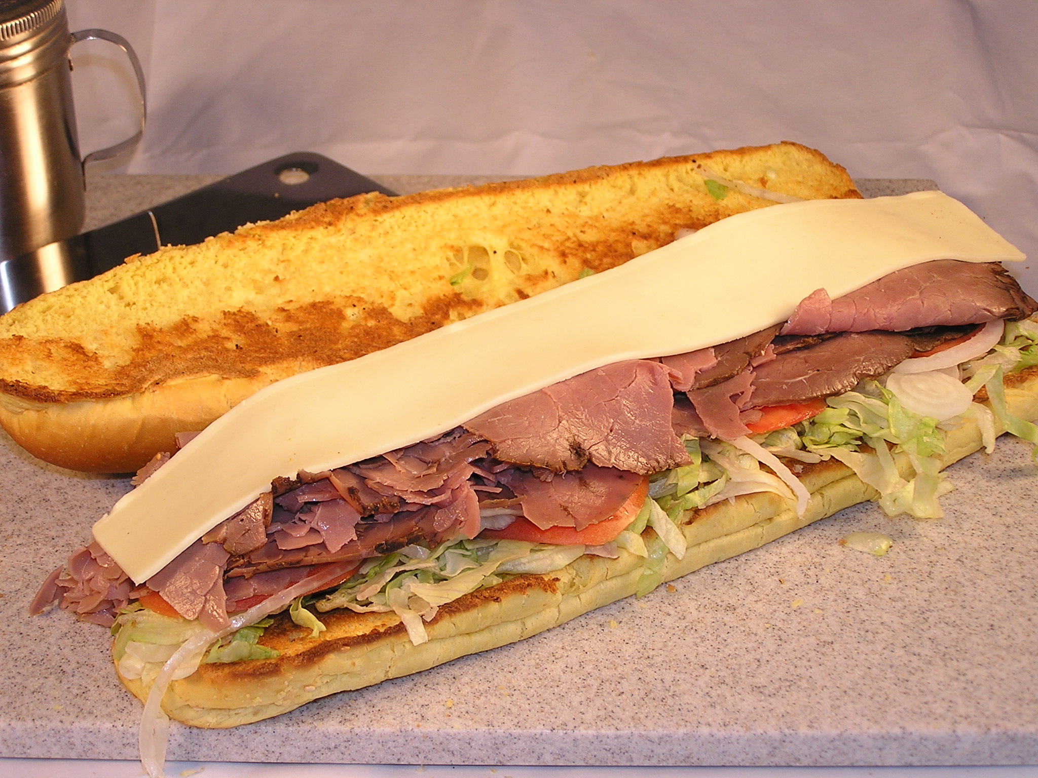 Order Roast Beef Sub food online from Calz Pizza Subs & Chicken Wings store, Virginia Beach on bringmethat.com