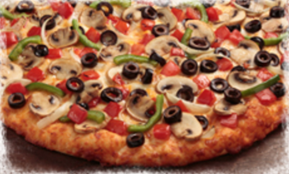 Order Guinevere's Garden Delight Pizza food online from Round Table Pizza store, Los Gatos on bringmethat.com