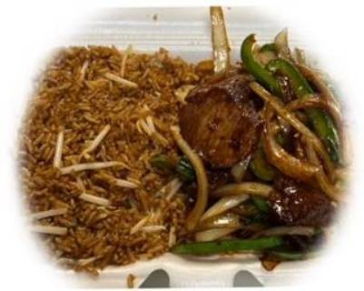 Order Mongolian Beef (Lunch) food online from Rice Garden store, Hazel Crest on bringmethat.com
