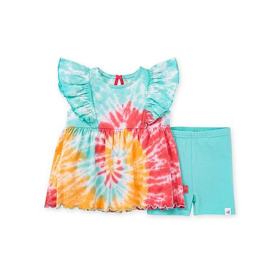 Order Burt's Bees Baby® Newborn 3-Piece Summer Swirl Organic Cotton Tunic and Shorts Set food online from Bed Bath & Beyond store, Lancaster on bringmethat.com