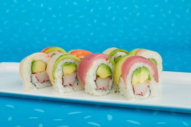 Order Rainbow Roll food online from Sushi Maki store, Palmetto Bay on bringmethat.com