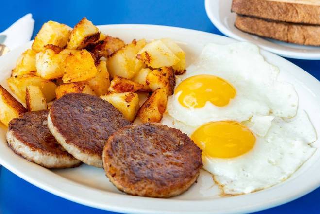 Order Two Eggs & Sausage food online from Bob & Edith Diner store, Lee on bringmethat.com