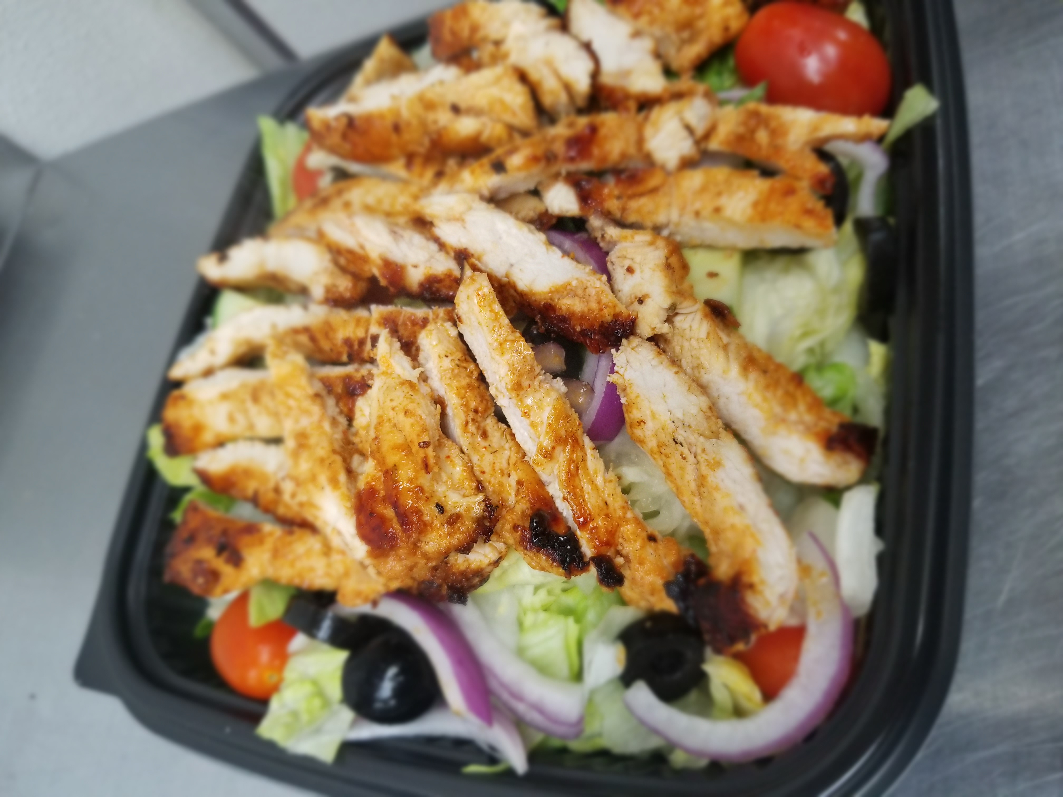 Order Grilled Chicken Salad food online from Panaro's Pizzeria store, Bridgeport on bringmethat.com