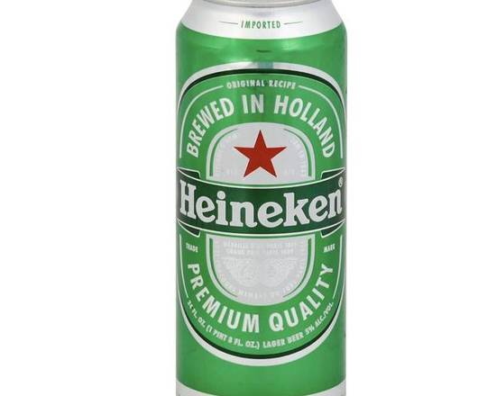 Order Heineken, 24oz canned beer (4.7% ABV) food online from Loma Mini Market store, Long Beach on bringmethat.com