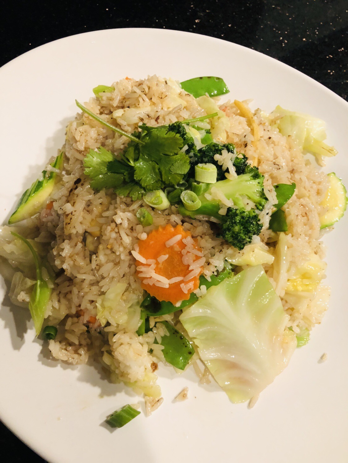 Order Veggie Fried Rice food online from Exotic Thai Cafe store, Woodland Hills on bringmethat.com