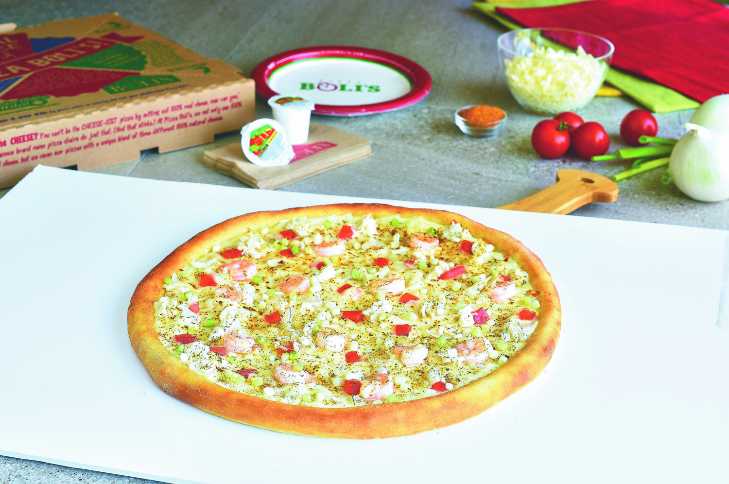 Order Seafood Alfredo Pizza food online from Pizza Bolis Germantown store, Germantown on bringmethat.com