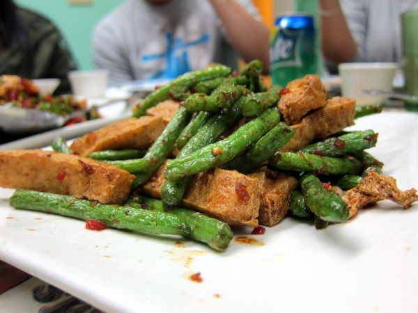 Order Sauteed String Bean and Dry Fried Tofu food online from Old Mandarin Islamic store, San Francisco on bringmethat.com