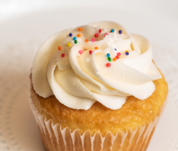 Order Vanilla Butter Cupcake food online from Cynthia Kitchen store, Humble on bringmethat.com