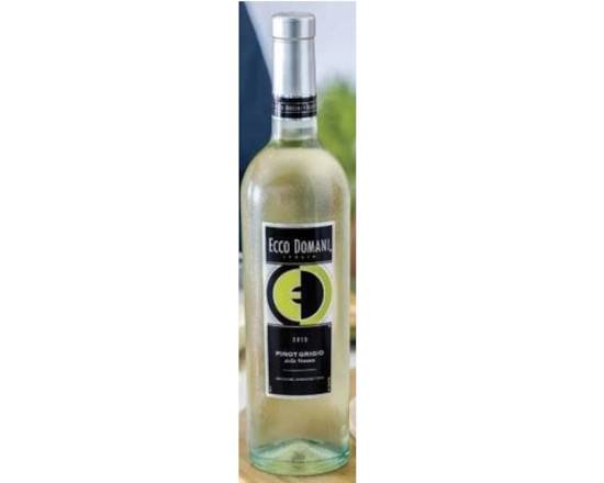 Order Ecco Domani Pinot Grigio 2018, 750mL wine (12.5% ABV) food online from Cold Spring Liquor store, Liberty Hill on bringmethat.com