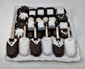 Order Chosson n Kallah Truffle Pop Gift Arrangement food online from Twisted Gourmet Chocolates store, Passaic on bringmethat.com