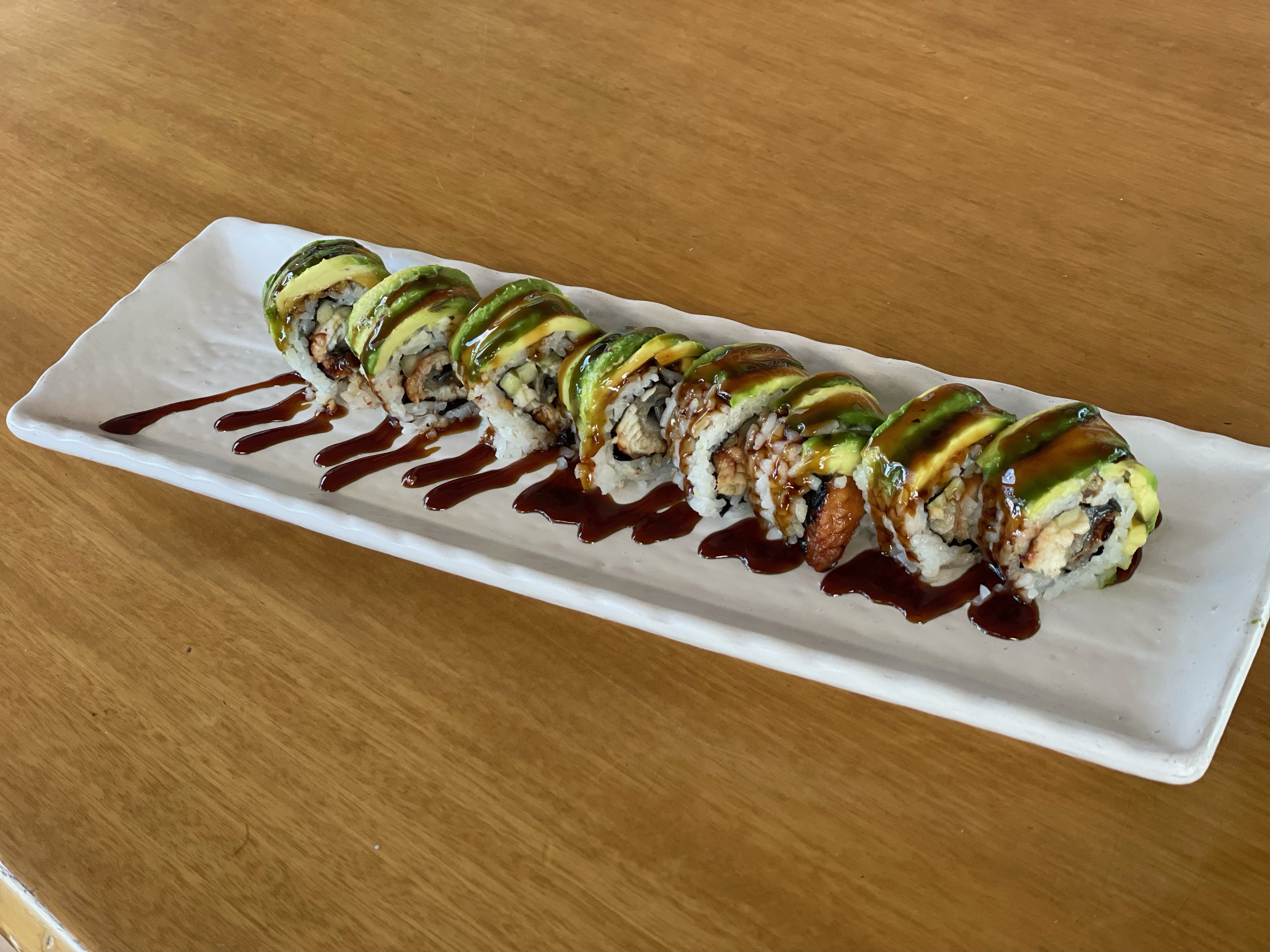 Order Caterpillar Roll food online from Thousand Wok Asian Bistro store, Thousand Oaks on bringmethat.com