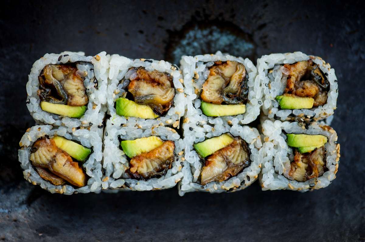 Order R7. Eel Avocado Roll  food online from Sushi To Go Cherry Hill store, Cherry Hill on bringmethat.com