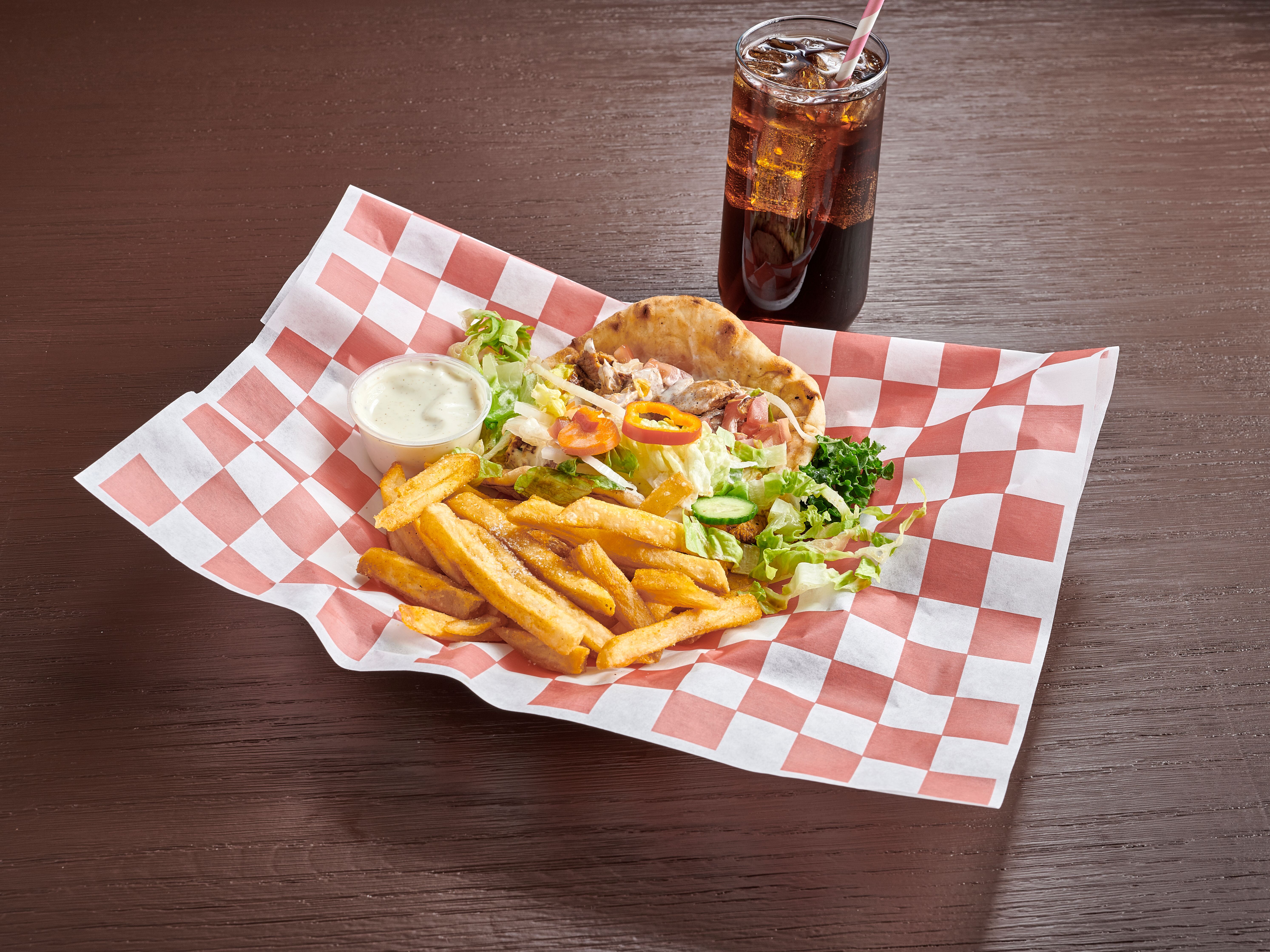 Order Regular Size Chicken Gyro Combo food online from Gyro Express store, Columbus on bringmethat.com