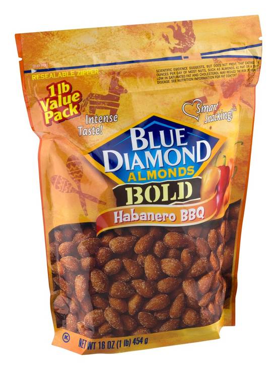 Order Blue Diamond Almonds Habanero BBQ (16 oz) food online from Rite Aid store, Eugene on bringmethat.com