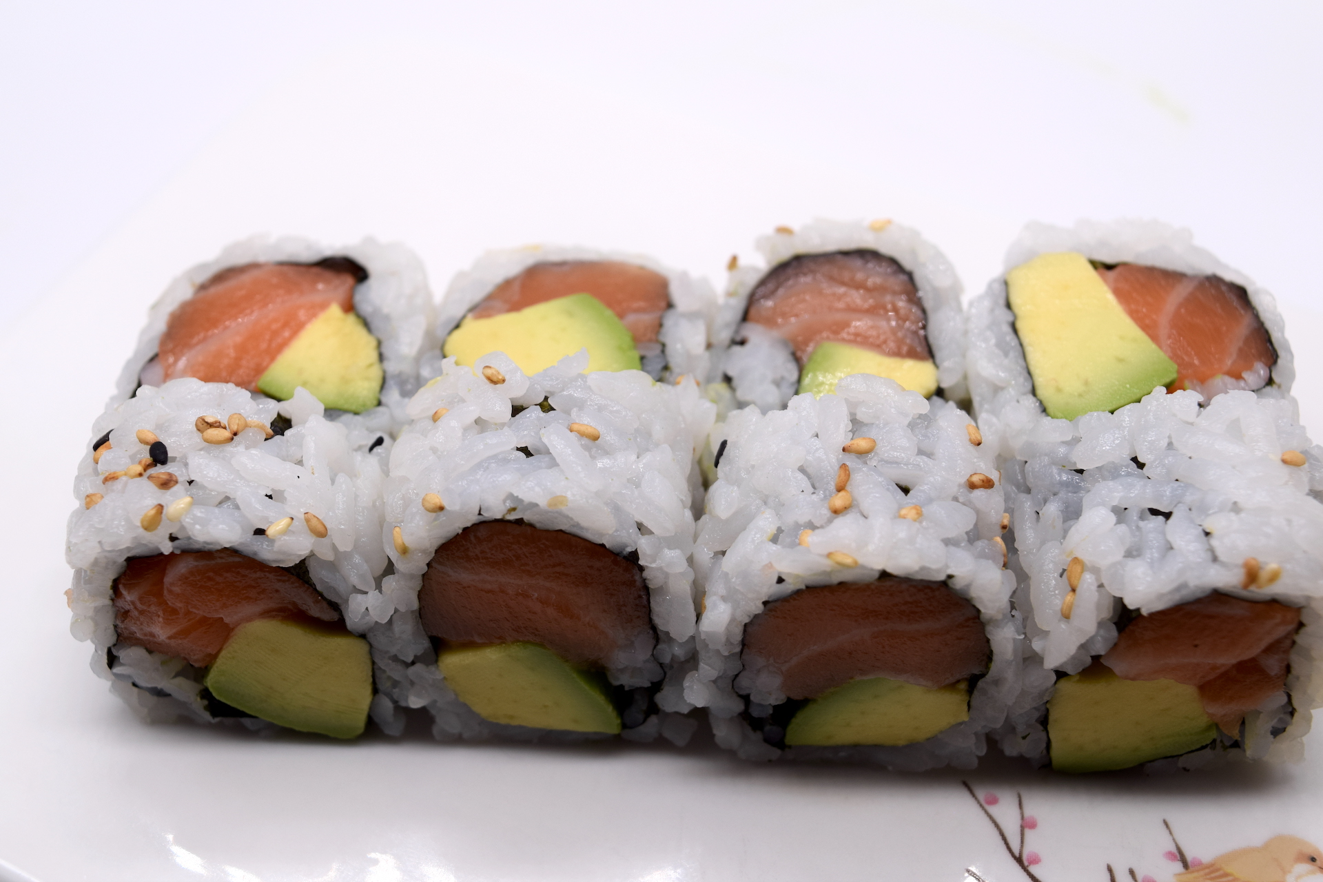 Order Salmon Avocado Roll food online from Mizu Japanese Restaurant store, Niles on bringmethat.com