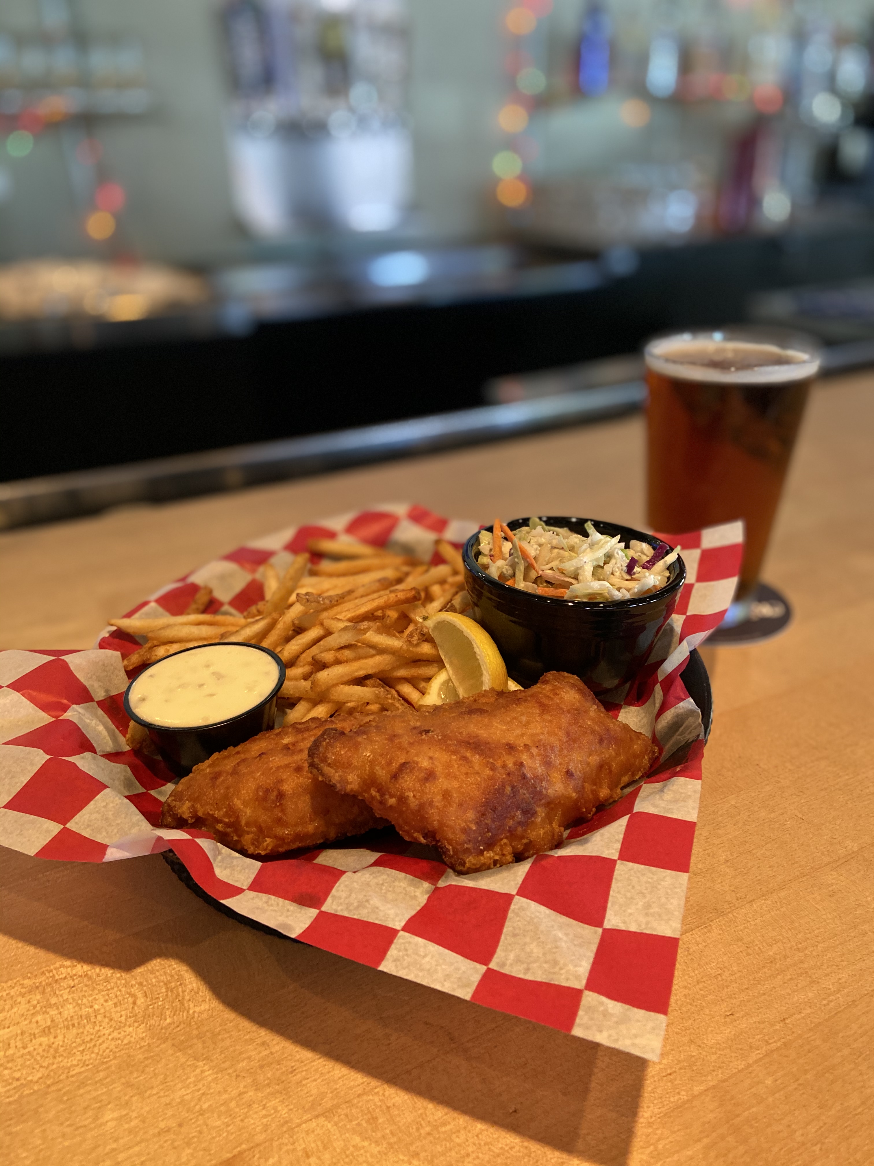 Order Guinness Fish and Chips food online from Top Dawg Tavern store, Columbia on bringmethat.com