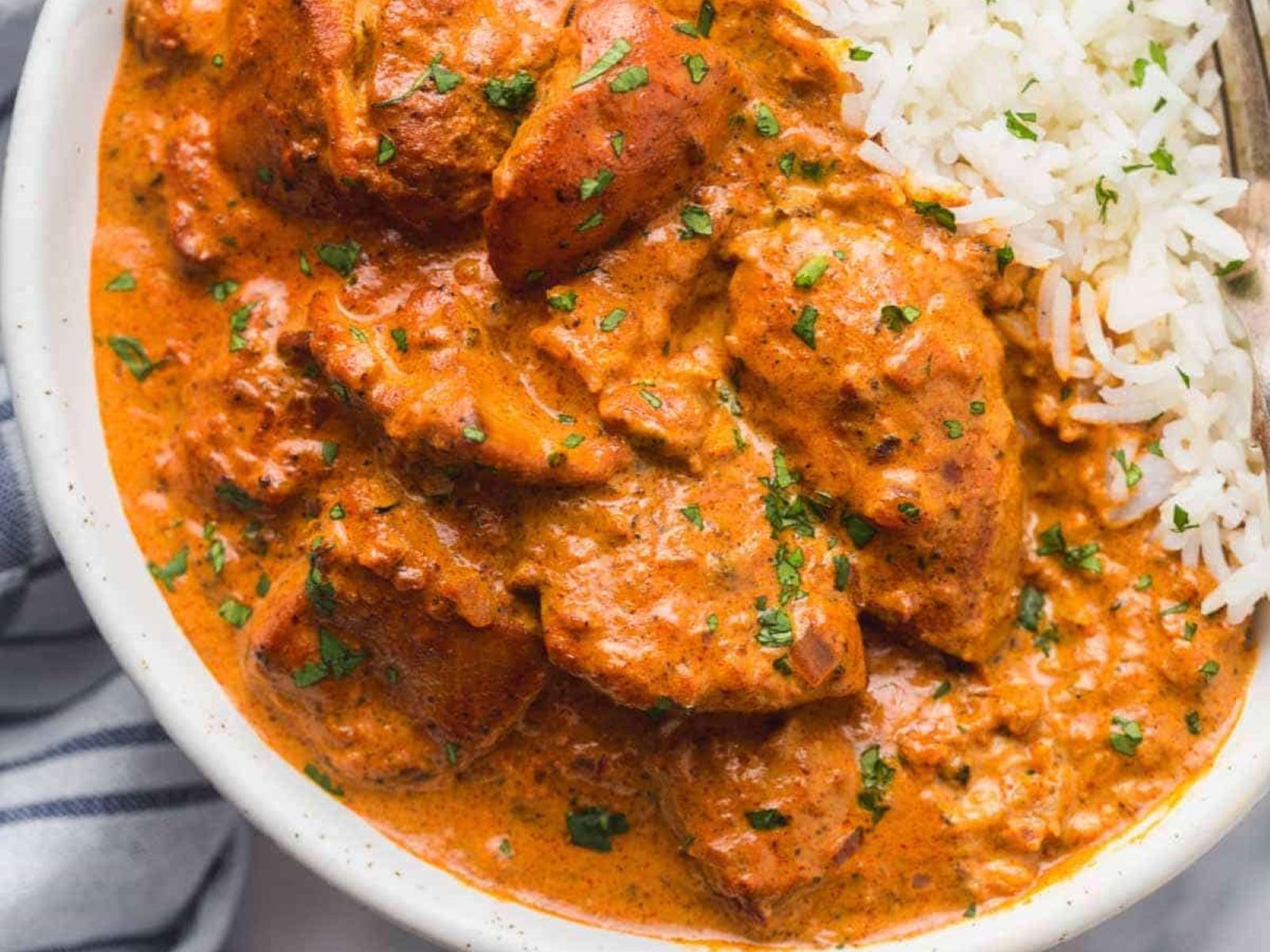 Order Butter Chicken Over rice food online from Kabab House store, Atlantic City on bringmethat.com