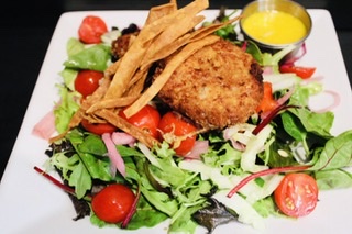 Order Crispy Crab Cakes Salad food online from Iron Vine store, Peekskill on bringmethat.com