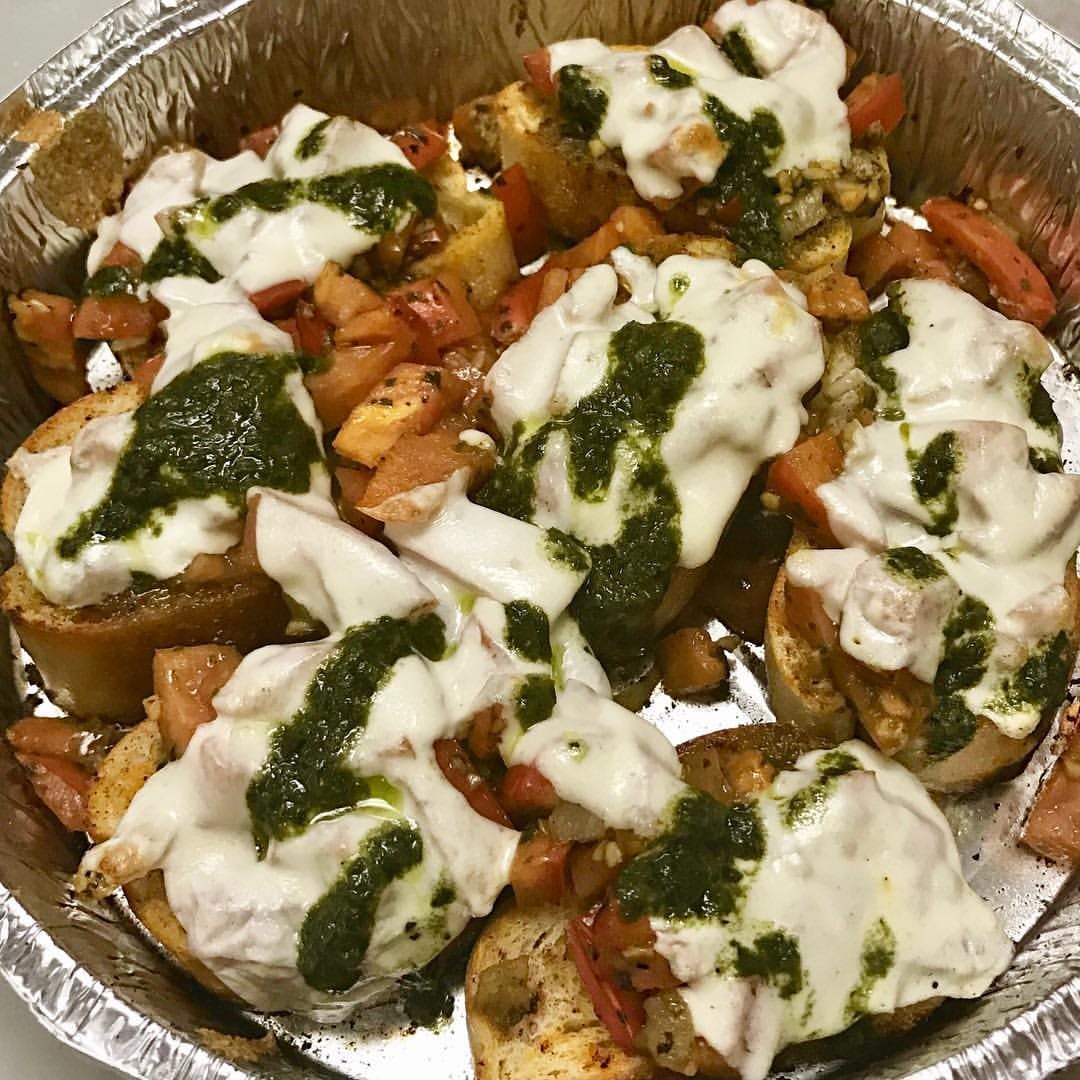 Order Bruschetta with Mozzarella - Appetizer food online from Luigis Famous Pizza store, Hazlet on bringmethat.com