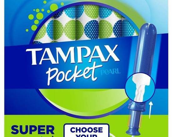 Order Tampax Pocket Pearl Tampons Super (1 Count) food online from Urban Value Corner Store store, Dallas on bringmethat.com