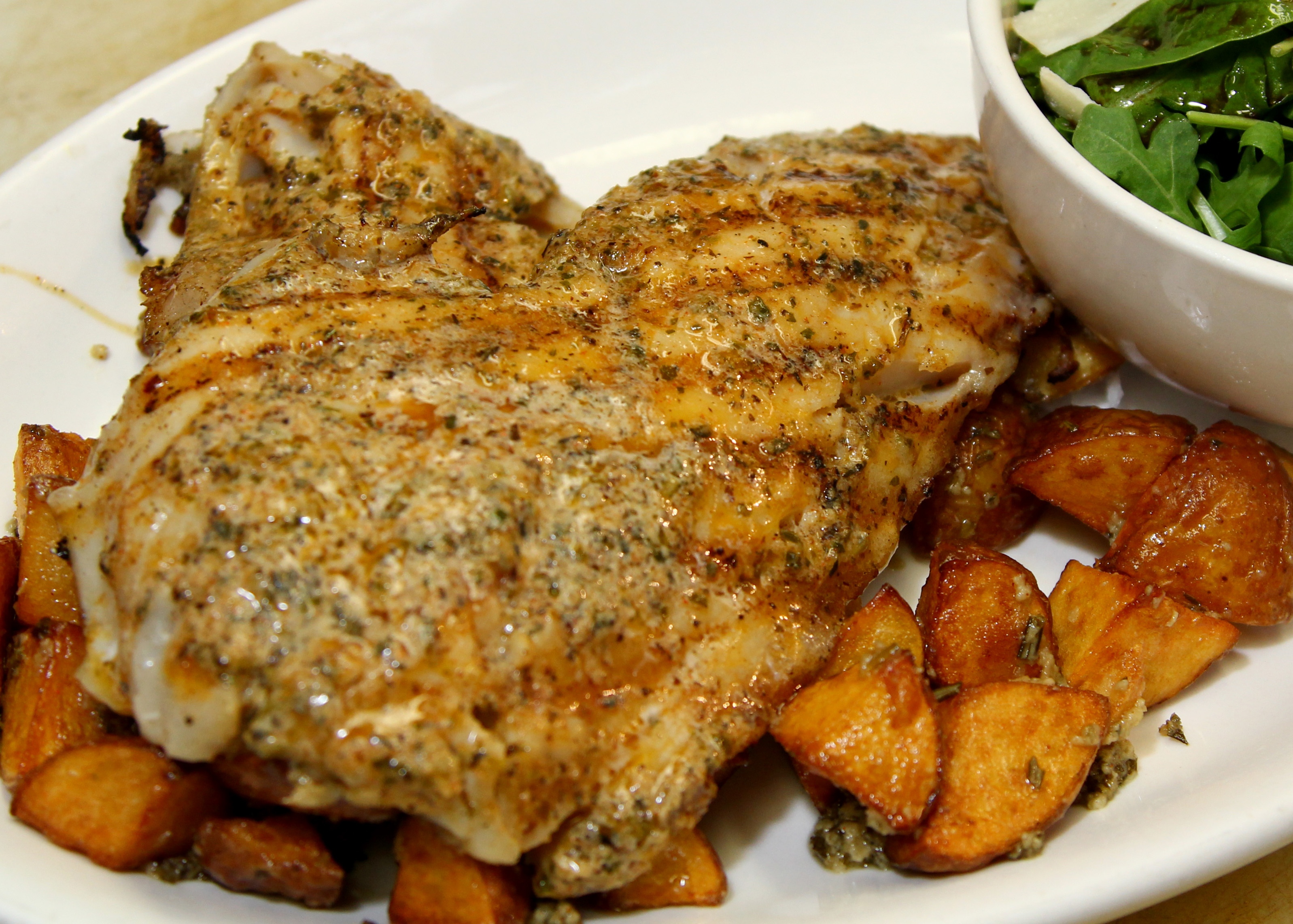 Order Catfish Plate (f) food online from Bluesalt Fish Grill store, Redondo Beach on bringmethat.com