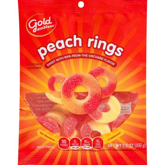Order Gold Emblem Peach Rings Candy, 5.5 OZ food online from Cvs store, SAINT CLAIR SHORES on bringmethat.com