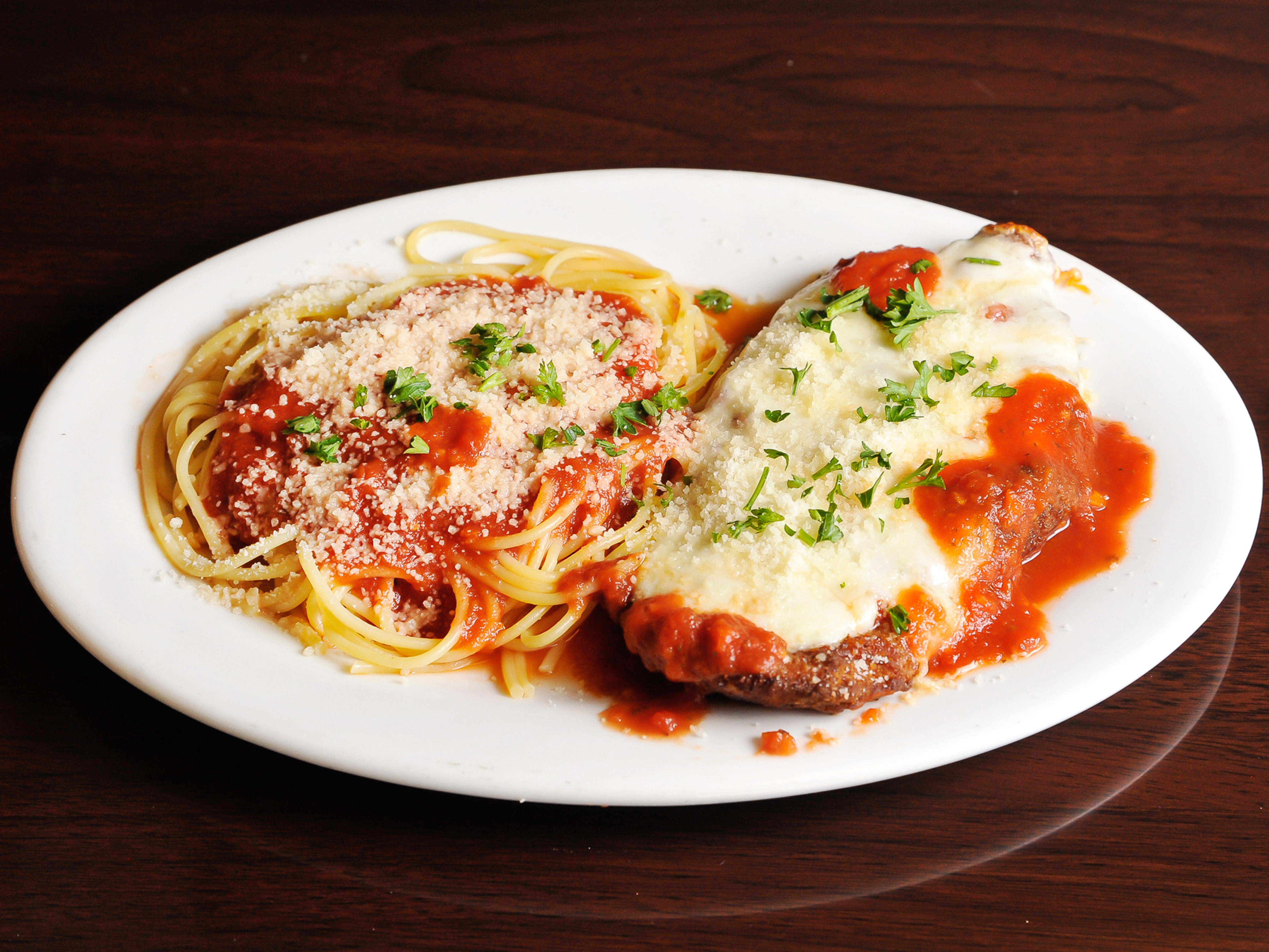 Order Chicken Parmigiana food online from Tony At Brentwood store, Stockbridge on bringmethat.com