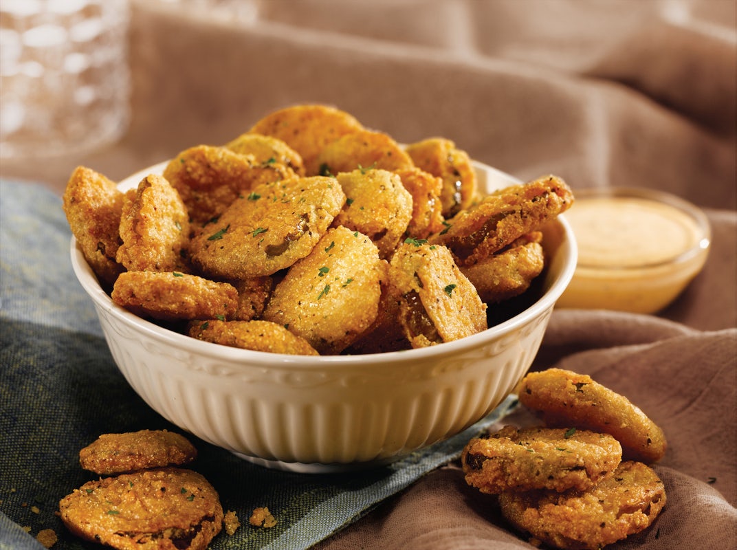 Order Crispy Pickle Chips food online from Ocharleys store, McDonough on bringmethat.com