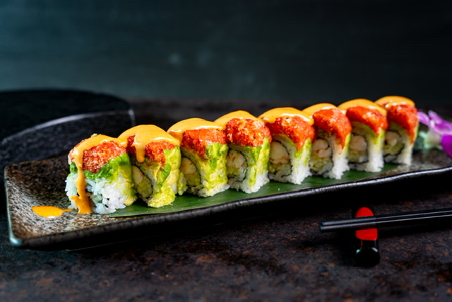 Order Mr. Rory Roll food online from Kinha Sushi store, Garden City on bringmethat.com