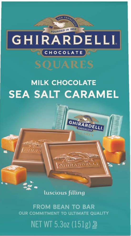 Order Ghirardelli Milk Chocolate Sea Salt Caramel Squares, Medium Bag, 5.3 OZ food online from Cvs store, AURORA on bringmethat.com